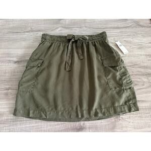 NWT Anthropologie Cloth & Stone Women's Cargo Mini Skirt - Olive Green - Size S